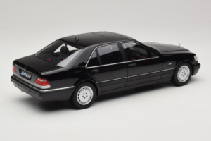 Mercedes S-Class W140 S600 Obsidian Black Metallic Norev 1:18 183045 Metalas - nuotrauka 3 iš 8
