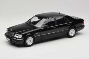 Mercedes S-Class W140 S600 Obsidian Black Metallic Norev 1:18 183045 Metalas