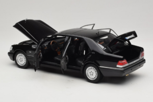 Mercedes S-Class W140 S600 Obsidian Black Metallic Norev 1:18 183045 Metalas - nuotrauka 5 iš 8
