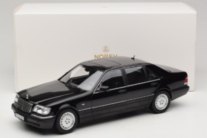Mercedes S-Class W140 S600 Obsidian Black Metallic Norev 1:18 183045 Metalas - nuotrauka 8 iš 8