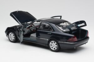 Mercedes S-Class W220 Mėlynas Maisto 1:18 56051 Metalas - nuotrauka 5 iš 8