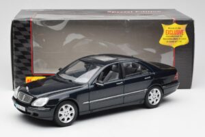 Mercedes S-Class W220 Mėlynas Maisto 1:18 56051 Metalas - nuotrauka 8 iš 8