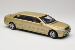 Mercedes S-Class W220 Pullman Gold Metallic Sun Star 1:18 4113 Metalas - nuotrauka 6 iš 8