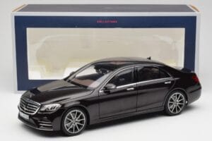 Mercedes S-Class W222 AMG Line Ruby Juodas Metallic Norev 1:18 183483 Metalas - nuotrauka 8 iš 8