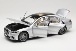 Mercedes S-Class W223 AMG Line Brilliant Silver Norev 1:18 183805 Metalas - nuotrauka 2 iš 8