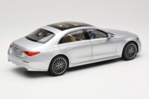 Mercedes S-Class W223 AMG Line Brilliant Silver Norev 1:18 183805 Metalas - nuotrauka 3 iš 8