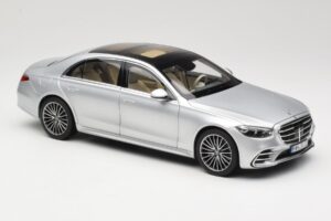 Mercedes S-Class W223 AMG Line Brilliant Silver Norev 1:18 183805 Metalas - nuotrauka 6 iš 8