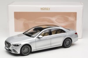 Mercedes S-Class W223 AMG Line Brilliant Silver Norev 1:18 183805 Metalas - nuotrauka 8 iš 8