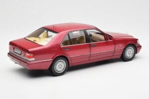 Mercedes S500 W140 Raudonas Metallic Norev 1:18 183579 Metalas - nuotrauka 3 iš 8