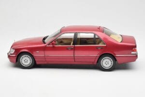Mercedes S500 W140 Raudonas Metallic Norev 1:18 183579 Metalas - nuotrauka 4 iš 8