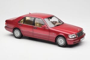 Mercedes S500 W140 Raudonas Metallic Norev 1:18 183579 Metalas - nuotrauka 6 iš 8
