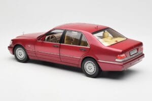 Mercedes S500 W140 Raudonas Metallic Norev 1:18 183579 Metalas - nuotrauka 7 iš 8