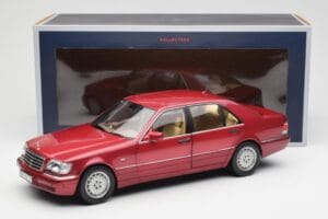 Mercedes S500 W140 Raudonas Metallic Norev 1:18 183579 Metalas - nuotrauka 8 iš 8