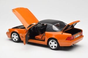 Mercedes SL 500 R129 Oranžinis Metallic Norev 1:18 183752 Metalas - nuotrauka 5 iš 8