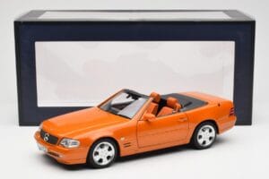 Mercedes SL 500 R129 Oranžinis Metallic Norev 1:18 183752 Metalas - nuotrauka 8 iš 8