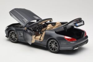Mercedes SL65 AMG Black Series R230 Matte Black Maisto 1:18 36198 Metalas - nuotrauka 5 iš 8