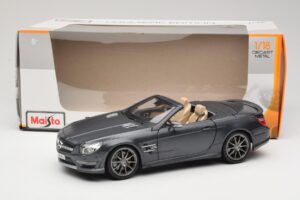 Mercedes SL65 AMG Black Series R230 Matte Black Maisto 1:18 36198 Metalas - nuotrauka 8 iš 8