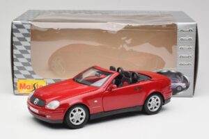 Mercedes SLK 230 R170 Raudonas Maisto 1:18 56023 Metalas - nuotrauka 9 iš 9