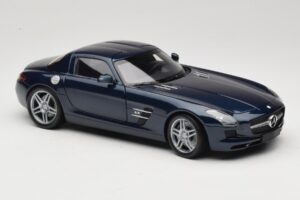 Mercedes SLS AMG C197 Blue Metallic Minichamps 1:18 100039021 Metalas - nuotrauka 6 iš 8