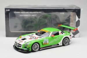 Mercedes AMG SLS C197 GT3 MS Racing #22 V. Sigacev / C. Stoll ADAC GT Masters 2011 Minichamps 1:18 151113102 Metalas - nuotrauka 6 iš 6