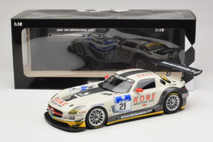 Mercedes SLS AMG GT3 #21 Rowe Racing M. Zehe / M. Hartung ADAC 24h Nurburgring 2012 Minichamps 1:18 151123121 Metalas - nuotrauka 6 iš 6