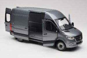 Mercedes Sprinter W907 Furgonas Selenite Grey Metallic Norev 1:18 B66004163 Metalas - nuotrauka 5 iš 8