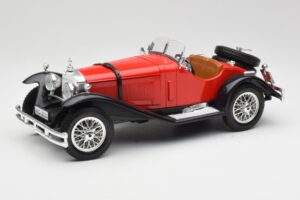 Mercedes SSK Raudonas & Juodas Bburago 1:18 3009-M1 Metalas