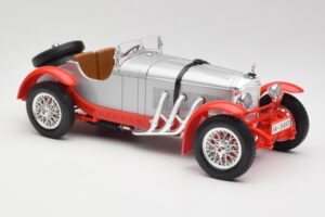 Mercedes SSK Sidabrinis & Raudonas Bburago 1:18 3009-M2 Metalas - nuotrauka 4 iš 6