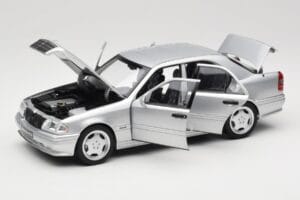 Mercedes C36 AMG W202 Silver Metallic Norev 1:18 183380 Metalas - nuotrauka 2 iš 8