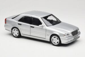 Mercedes C36 AMG W202 Silver Metallic Norev 1:18 183380 Metalas - nuotrauka 6 iš 8