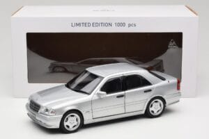 Mercedes C36 AMG W202 Silver Metallic Norev 1:18 183380 Metalas - nuotrauka 8 iš 8