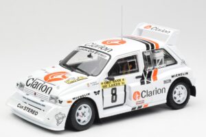 MG Metro 6R4 #8 P. Eklund / D. Whittock Rally Finland 1986 Sun Star 1:18 5536 Metalas