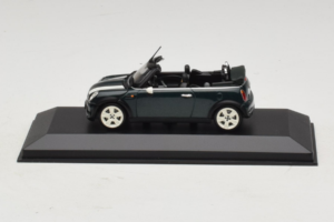 Mini Cooper Kabrioletas Žalias su Balta Juostele Minichamps 1:43 80420309093-R1 Metalas