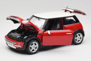 Mini Cooper R50 Raudonas Maisto 1:18 31619 Metalas - nuotrauka 8 iš 8