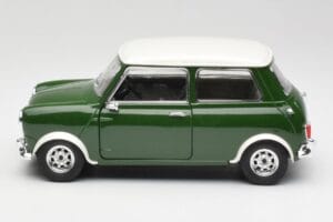 Mini Cooper S British Racing Žalias & Old English Baltas Solido 1:18 8021 Metalas - nuotrauka 4 iš 8