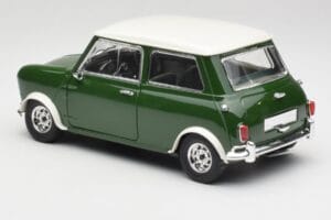 Mini Cooper S British Racing Žalias & Old English Baltas Solido 1:18 8021 Metalas - nuotrauka 7 iš 8