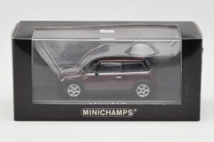 Mini One R50 Tamsiai Raudonas Su Juodu Stogu Minichamps 1:43 MINI008 Metalas - nuotrauka 4 iš 5