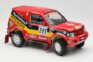 Mitsubishi Pajero Rallye Raid #205 Paris-Dakar Rally 2001 Solido 1:18 9022 Metalas - nuotrauka 6 iš 8