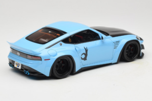 Nissan Fairlady Z RZ34 Pandem China Blue Black GT Spirit 1:18 GT943 Derva - nuotrauka 2 iš 6