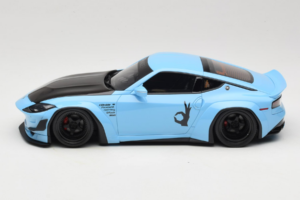 Nissan Fairlady Z RZ34 Pandem China Blue Black GT Spirit 1:18 GT943 Derva - nuotrauka 3 iš 6