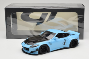 Nissan Fairlady Z RZ34 Pandem China Blue Black GT Spirit 1:18 GT943 Derva - nuotrauka 6 iš 6