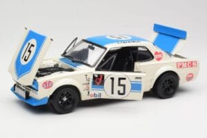 Nissan Skyline 2000GT-R KPGC10 #15 K. Takahashi Nissan Works JTCC 1972 Kyosho 1:18 08122B Metalas - nuotrauka 2 iš 8