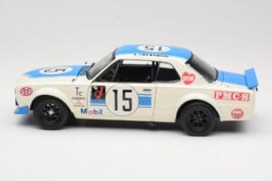 Nissan Skyline 2000GT-R KPGC10 #15 K. Takahashi Nissan Works JTCC 1972 Kyosho 1:18 08122B Metalas - nuotrauka 4 iš 8