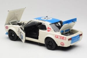 Nissan Skyline 2000GT-R KPGC10 #15 K. Takahashi Nissan Works JTCC 1972 Kyosho 1:18 08122B Metalas - nuotrauka 5 iš 8