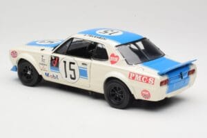 Nissan Skyline 2000GT-R KPGC10 #15 K. Takahashi Nissan Works JTCC 1972 Kyosho 1:18 08122B Metalas - nuotrauka 7 iš 8