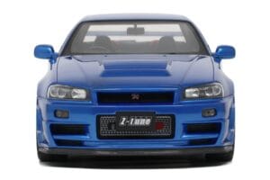 Nissan Skyline GT-R R34 NISMO Z-Tune Bayside Blue Otto 1:12 G082 Derva - nuotrauka 2 iš 4