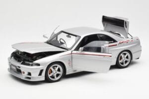 Nissan Skyline GT-R R33 R-Tune Sidabrinis AUTOart 1:18 77326 Metalas - nuotrauka 2 iš 8