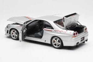Nissan Skyline GT-R R33 R-Tune Sidabrinis AUTOart 1:18 77326 Metalas - nuotrauka 5 iš 8