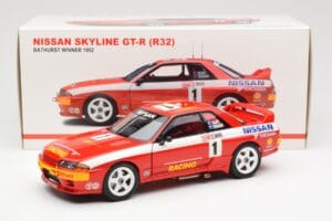Nissan Skyline GT-R R32 #1 J. Richards / M. Skaife Bathurst 1000 Winner 1992 AUTOart 1:18 89279 Metalas - nuotrauka 8 iš 8