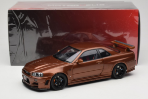 Nissan Skyline GT-R R34 Customized Metallic Bronze MotorHelix 1:18 M83414 Metalas - nuotrauka 8 iš 8